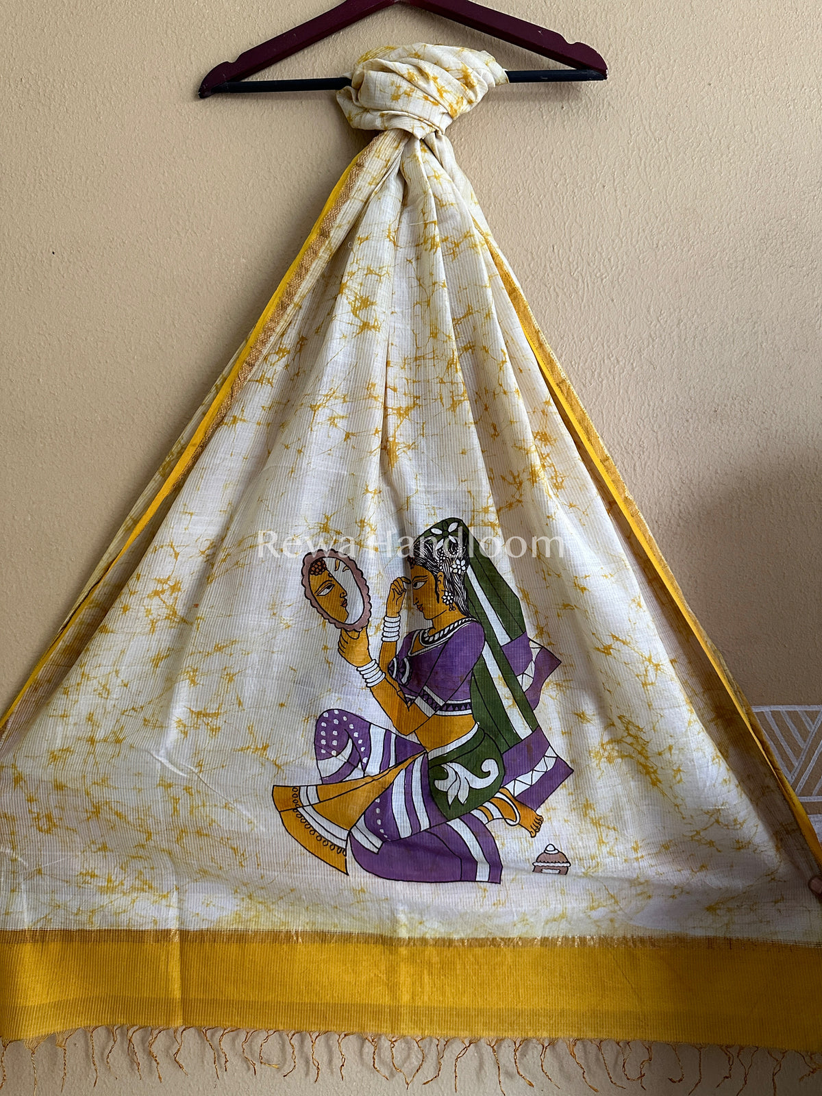 Maheshwari Hand painted Dupatta