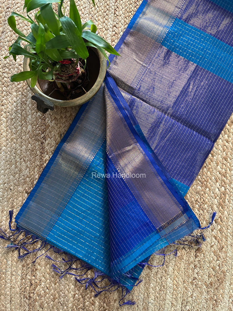 Maheshwari Morpankhi Zari Checks Saree ZCHX507