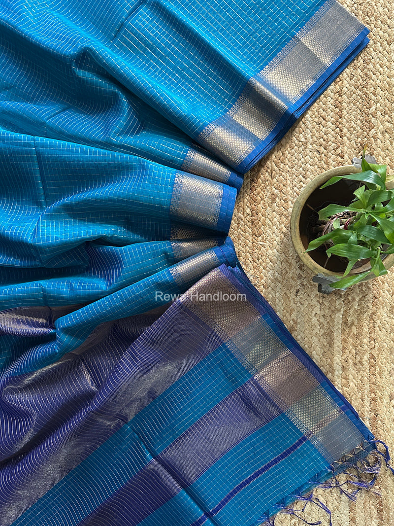 Maheshwari Morpankhi Zari Checks Saree ZCHX507