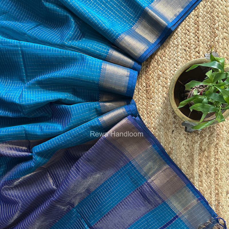 Maheshwari Morpankhi Zari Checks Saree ZCHX507