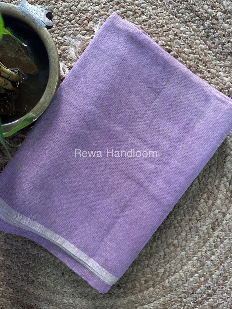 Maheshwari Lavender Tissue Silk Saree TCB0023