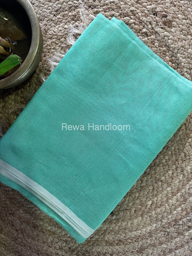 Maheshwari Pista Green Tissue Silk Saree TCB0021