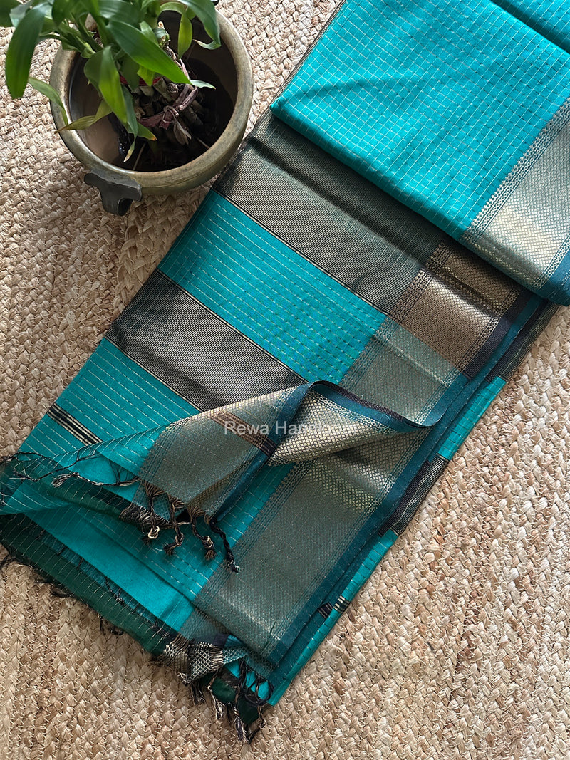 Maheshwari Zari Checks Saree