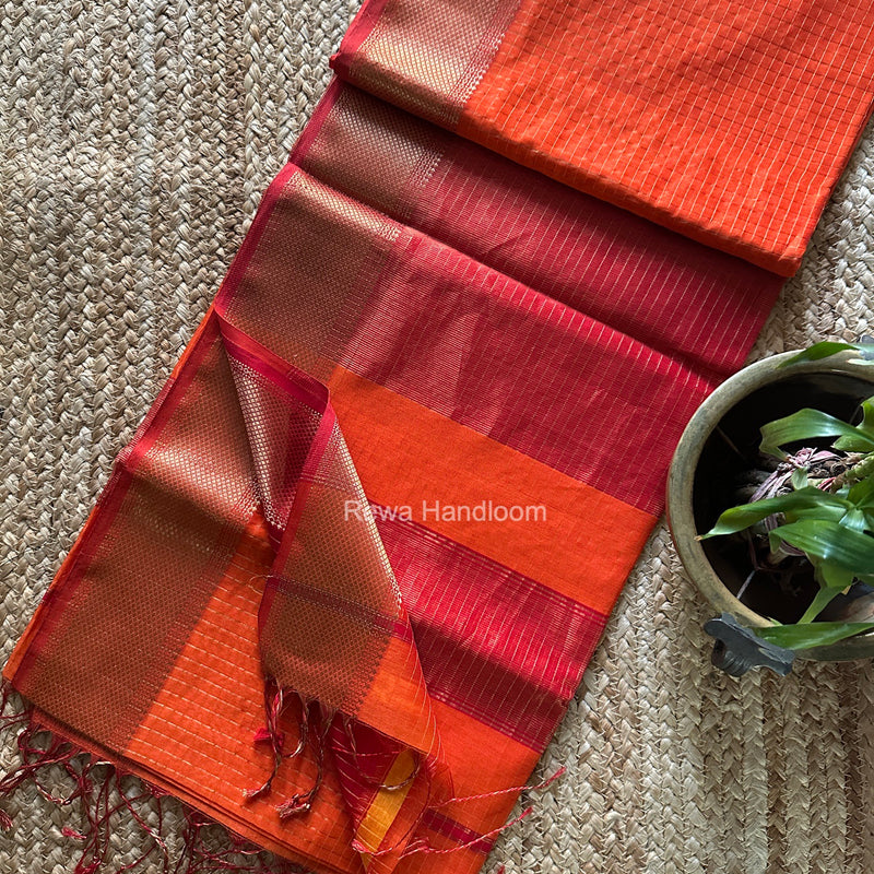 Maheshwari Zari Checks Saree