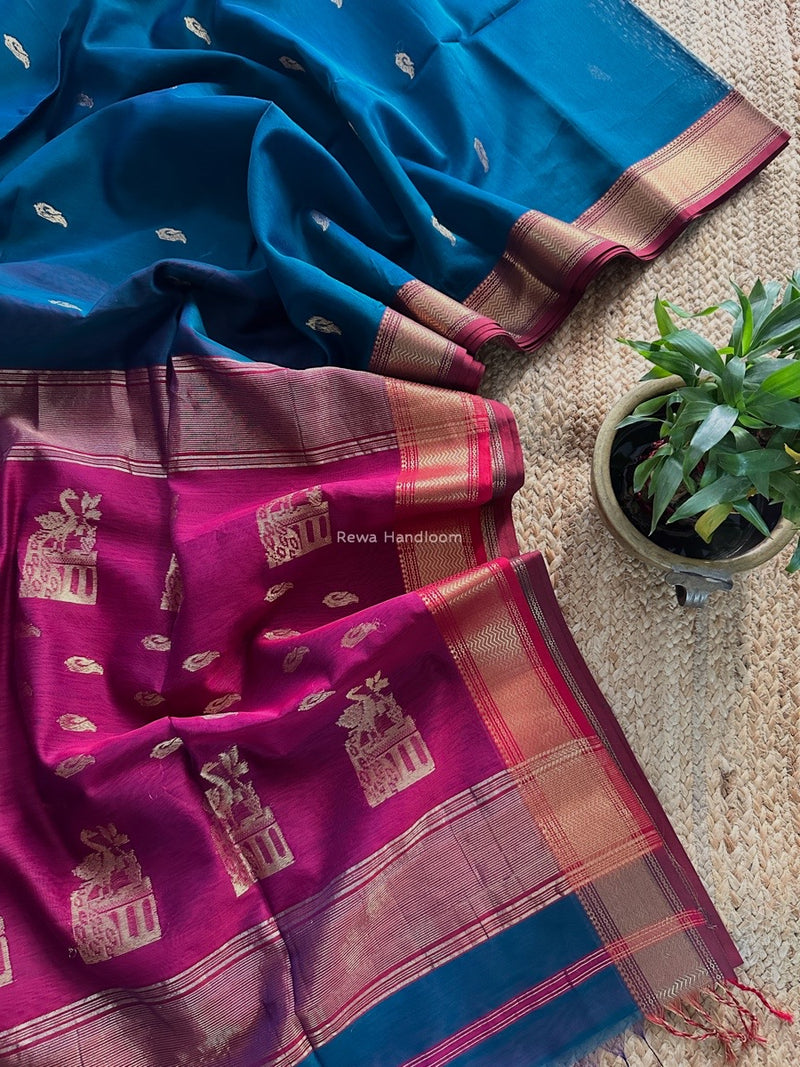 Maheshwari Morpankhi Butta Saree PMBS05