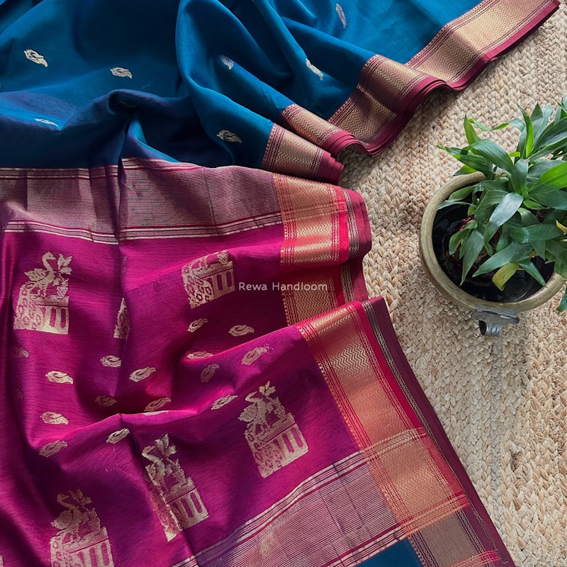 Maheshwari Morpankhi Butta Saree PMBS05