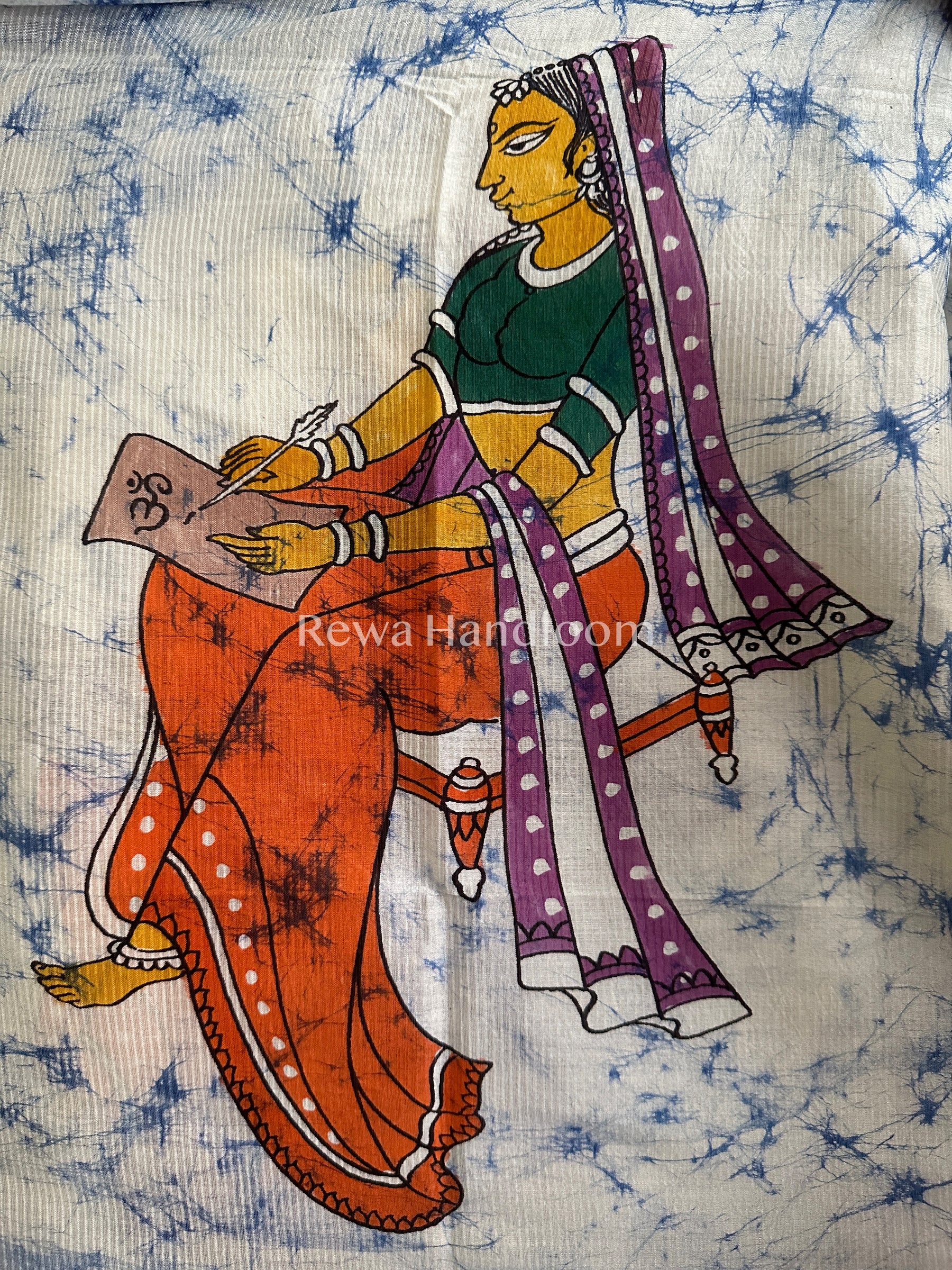 Maheshwari  Hand painted Dupatta