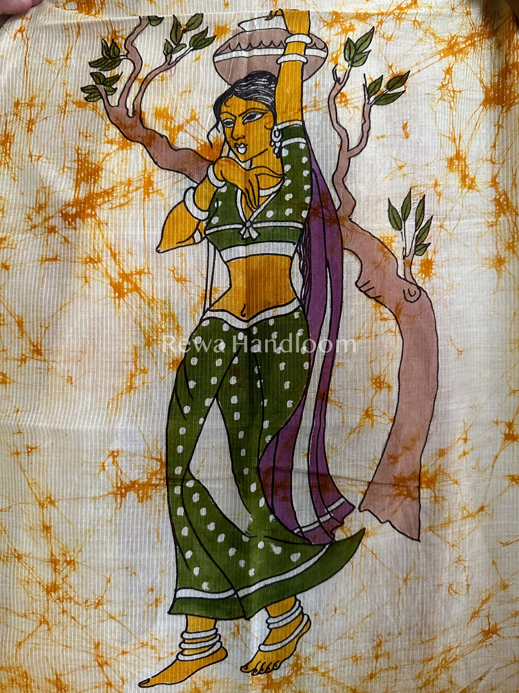 Maheshwari Hand painted Dupatta