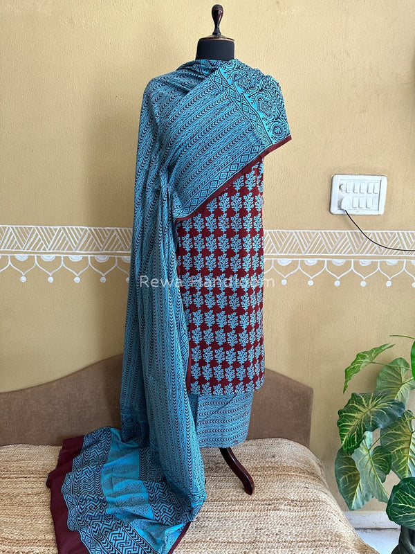 Bagh Print Cotton Suit