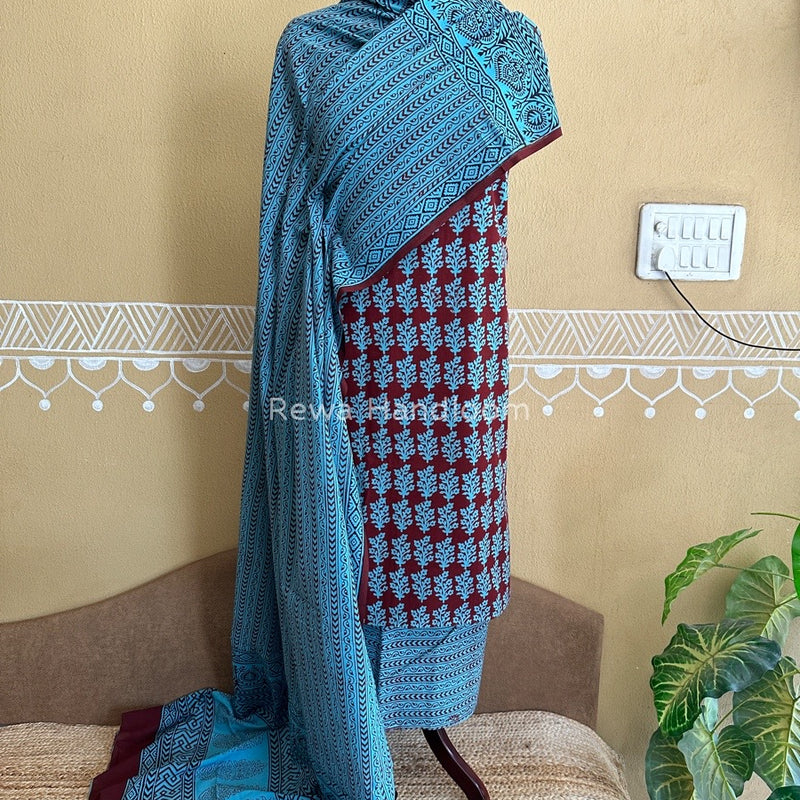 Bagh Print Cotton Suit