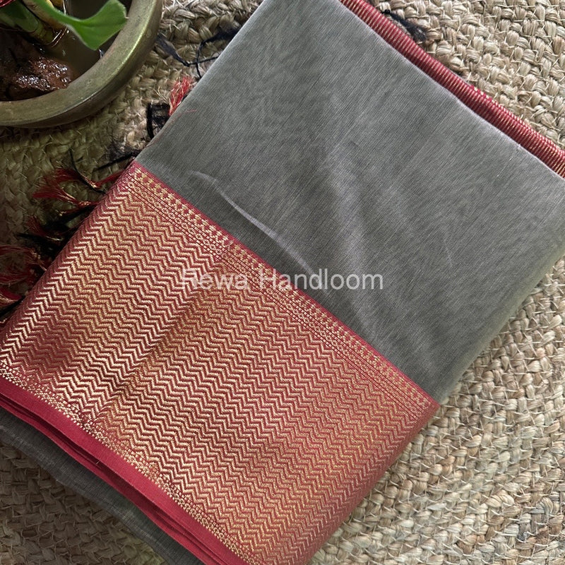 Maheshwari Beige Zari Skirt Saree ZS073