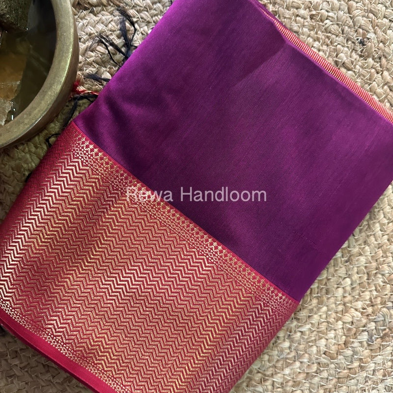 Maheshwari Magenta Zari Skirt Saree ZS076