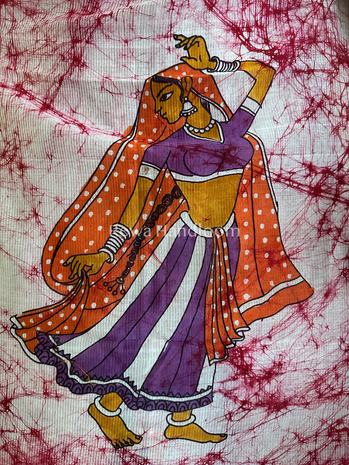 Maheshwari  Hand painted Dupatta