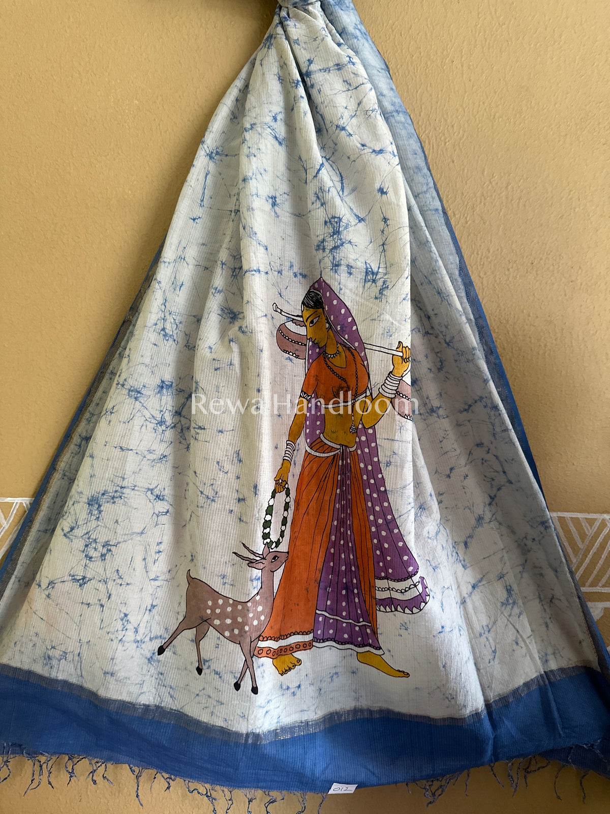 Maheshwari Hand painted Dupatta