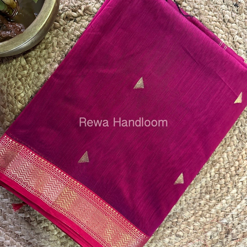 Maheshwari Magenta Zari Butti Saree SBT068