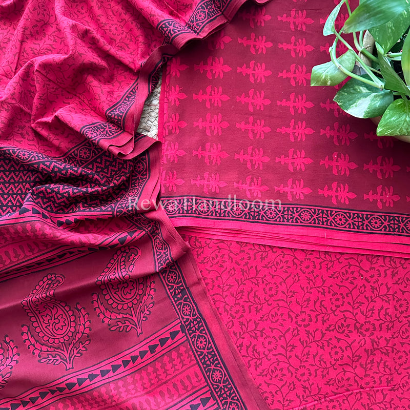  Bagh Print Cotton Suit