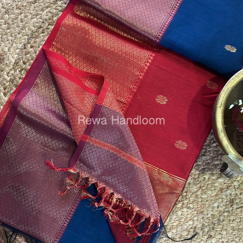 Maheshwari Zari Skirt Butti Saree