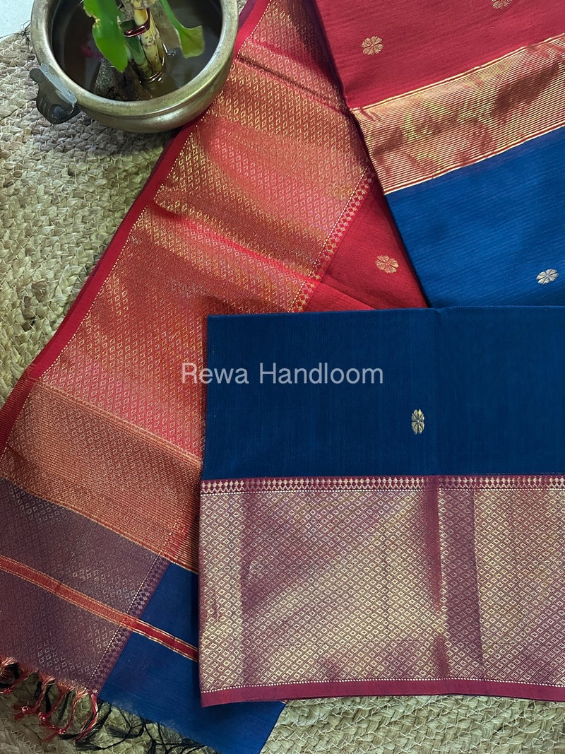 Maheshwari Zari Skirt Butti Saree
