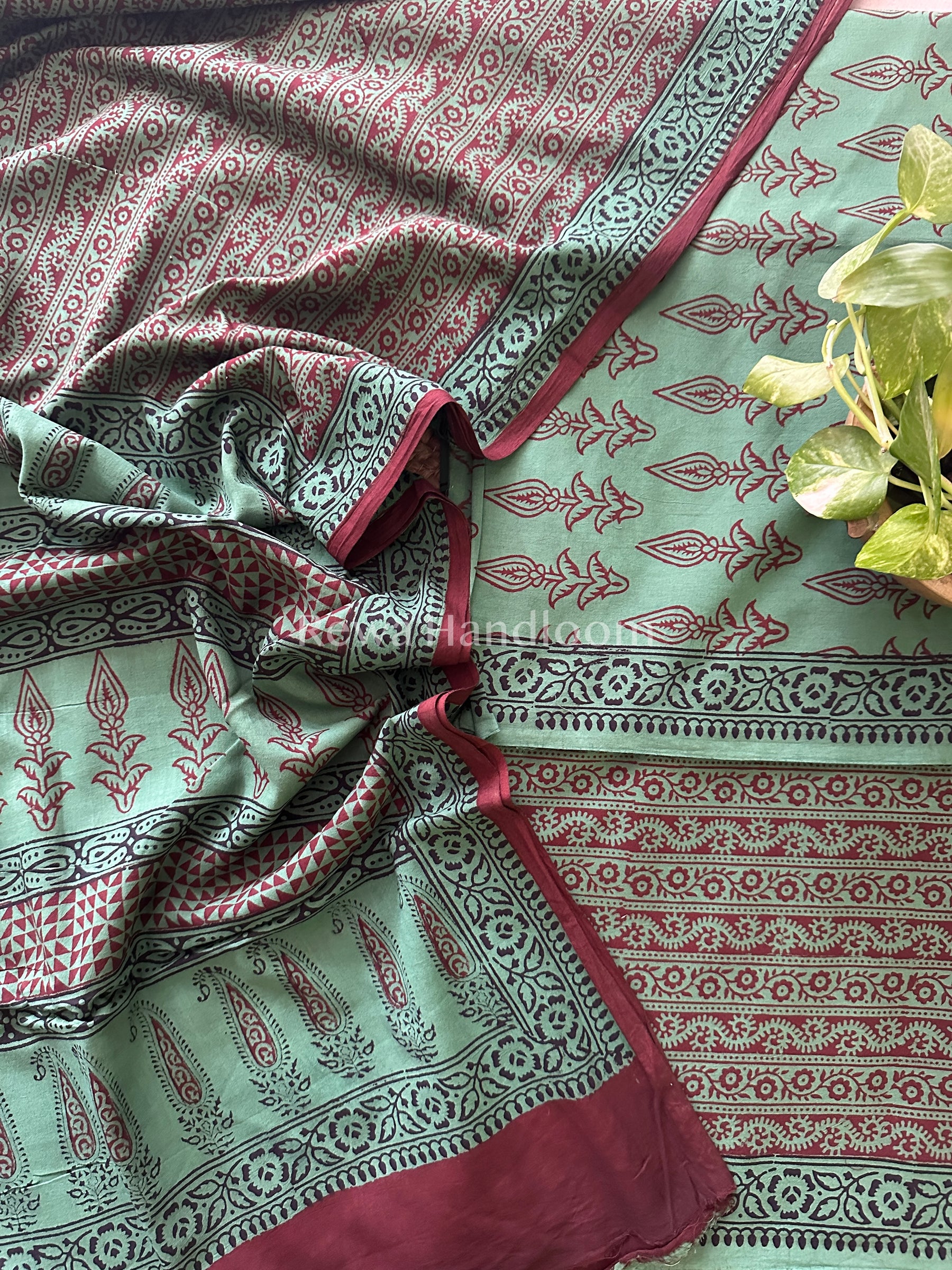 Bagh Print Cotton Suit