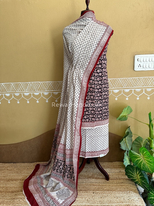 Bagh Print Cotton Suit
