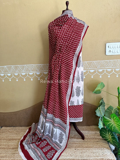 Bagh Print Cotton Suit