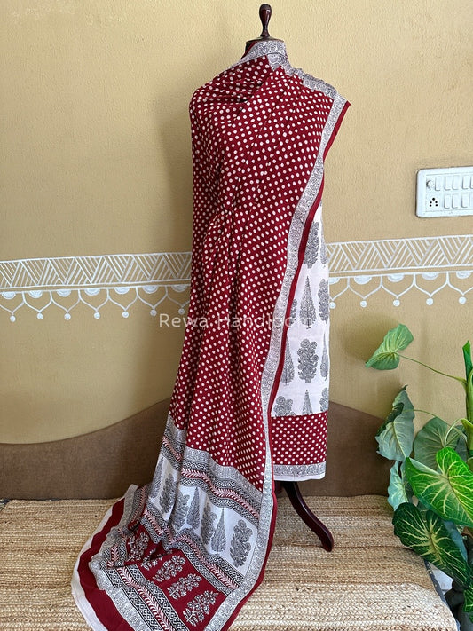 Bagh Print Cotton Suit