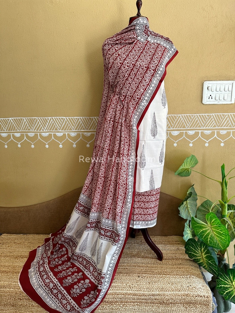 Bagh Print Cotton Suit