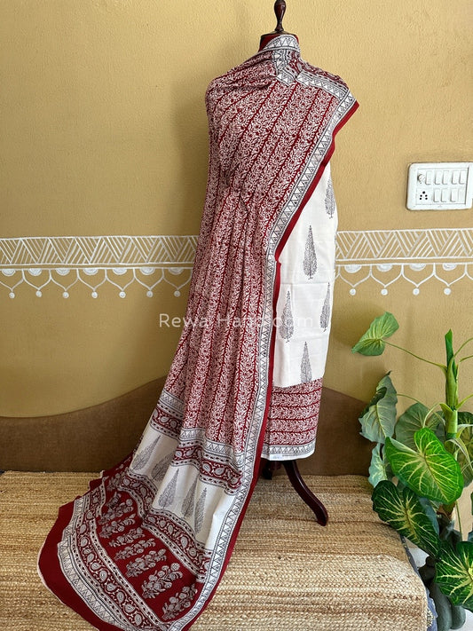 Bagh Print Cotton Suit