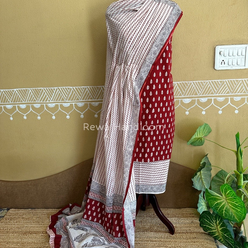 Bagh Print Cotton Suit