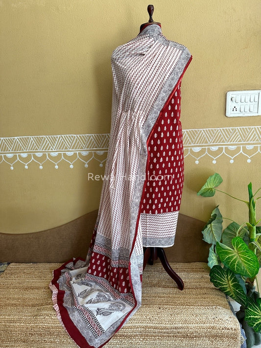 Bagh Print Cotton Suit