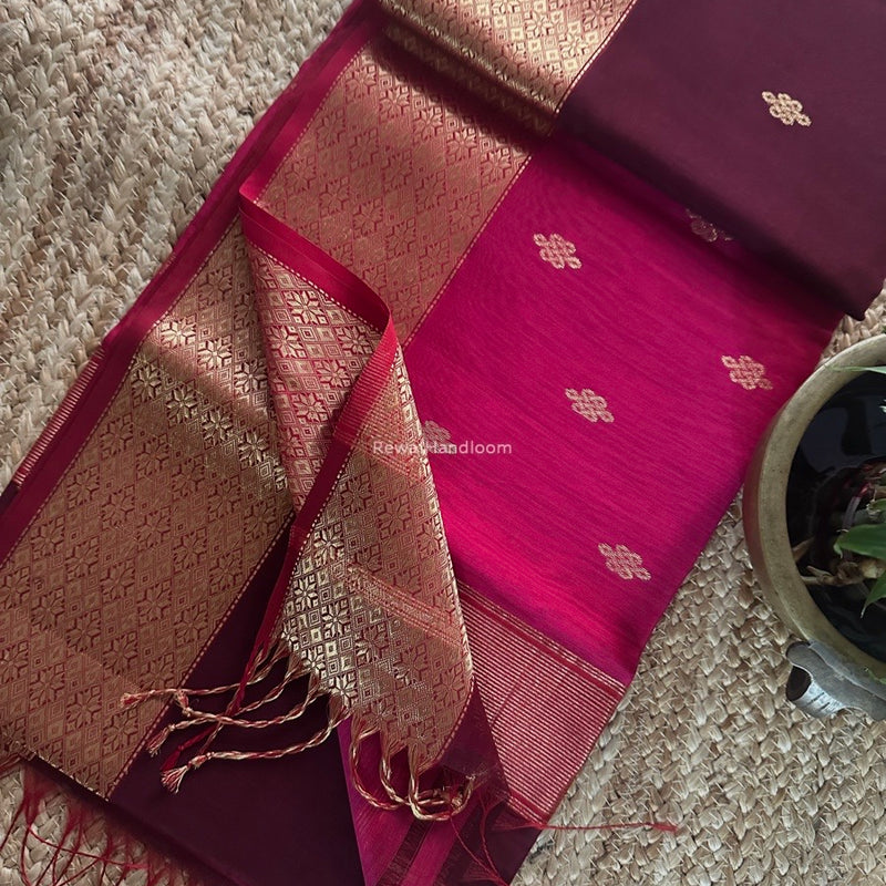 Maheshwari Flower Butti Saree