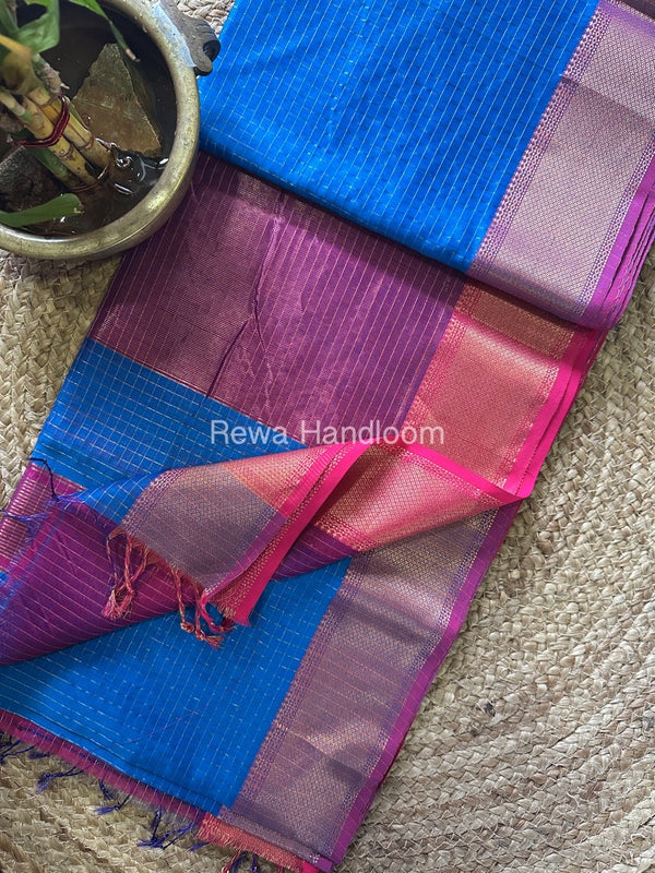 Maheshwari Zari Checks Saree