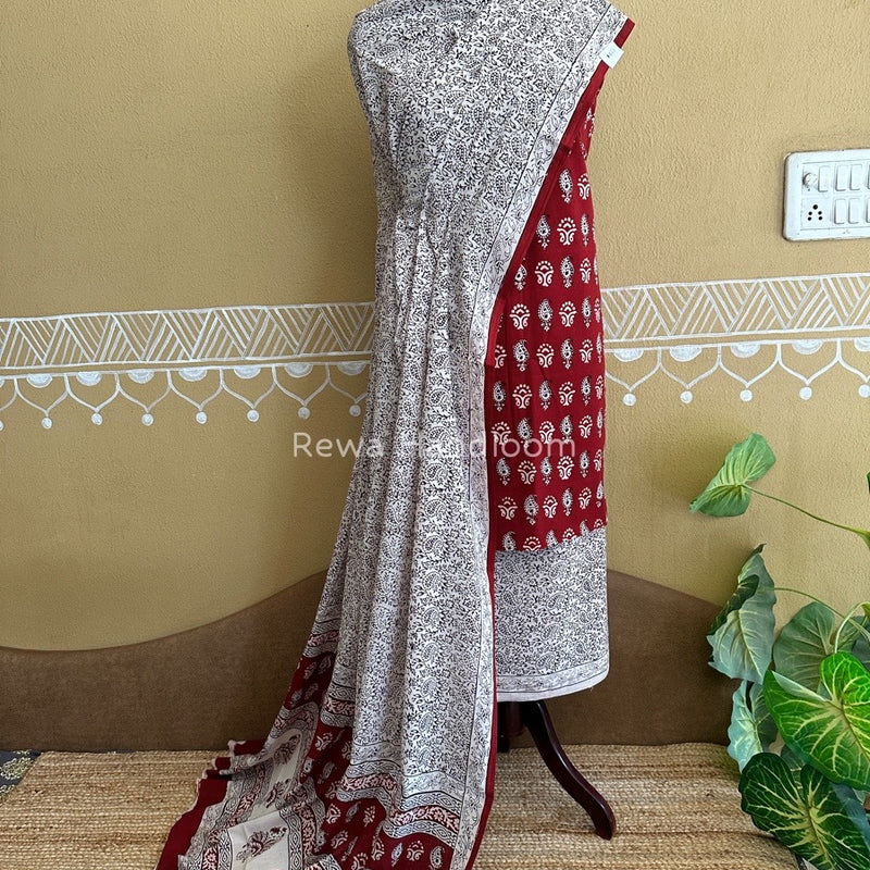 Bagh Print Cotton Suit
