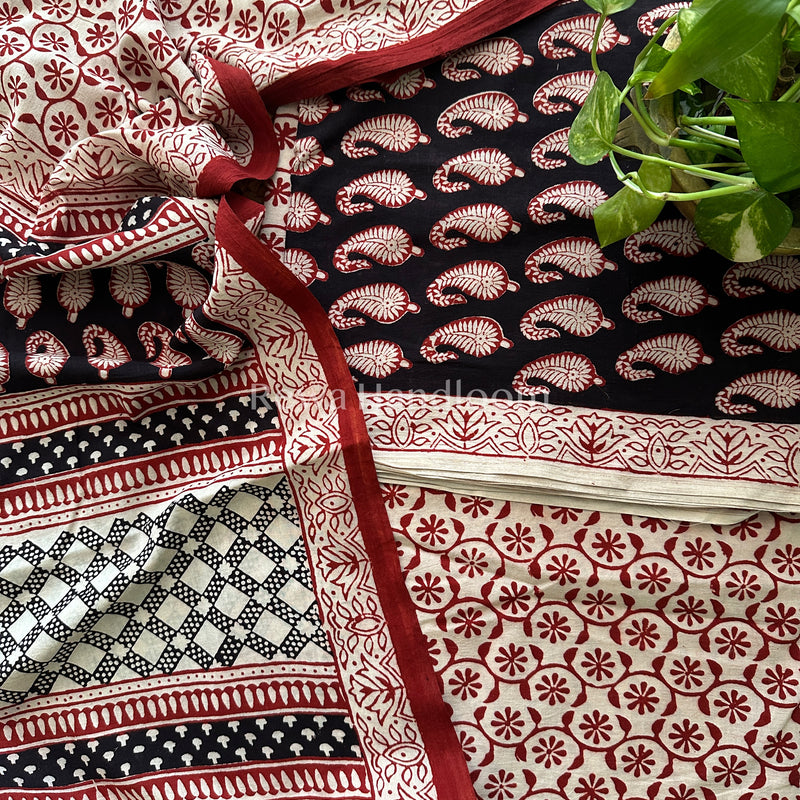 Bagh Print Cotton Suit