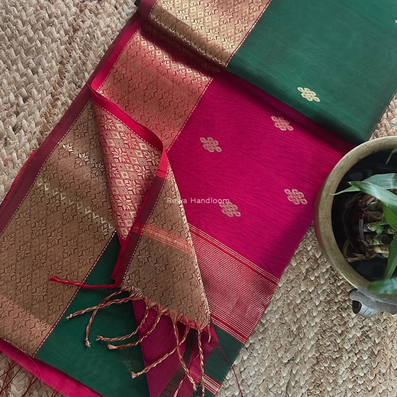 Maheshwari Flower Butti Saree