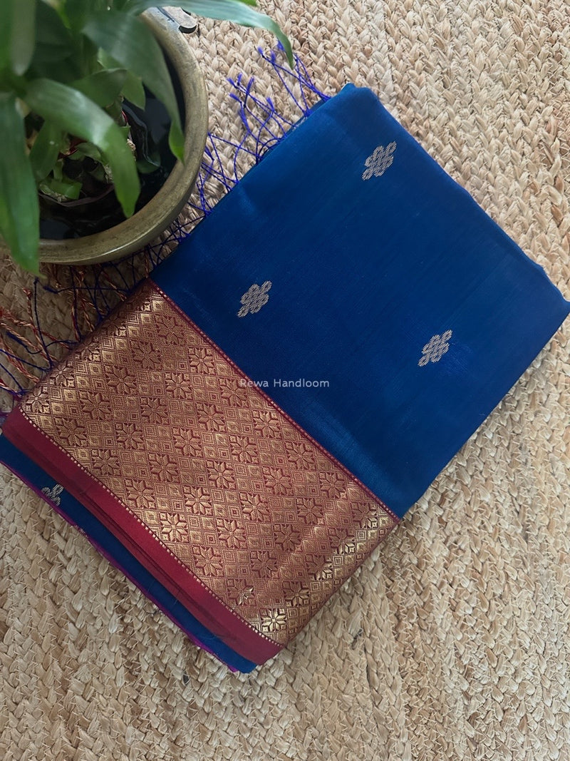 Maheshwari Morpankhi Flower Butti Saree NPS05