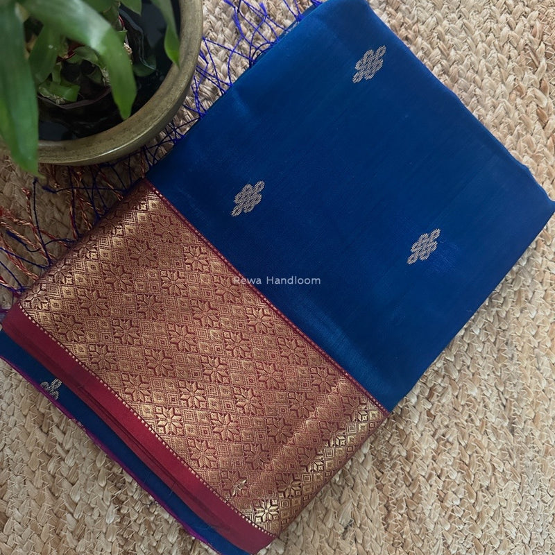 Maheshwari Morpankhi Flower Butti Saree NPS05