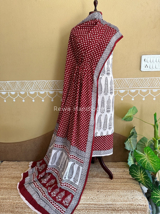 Bagh Print Cotton Suit