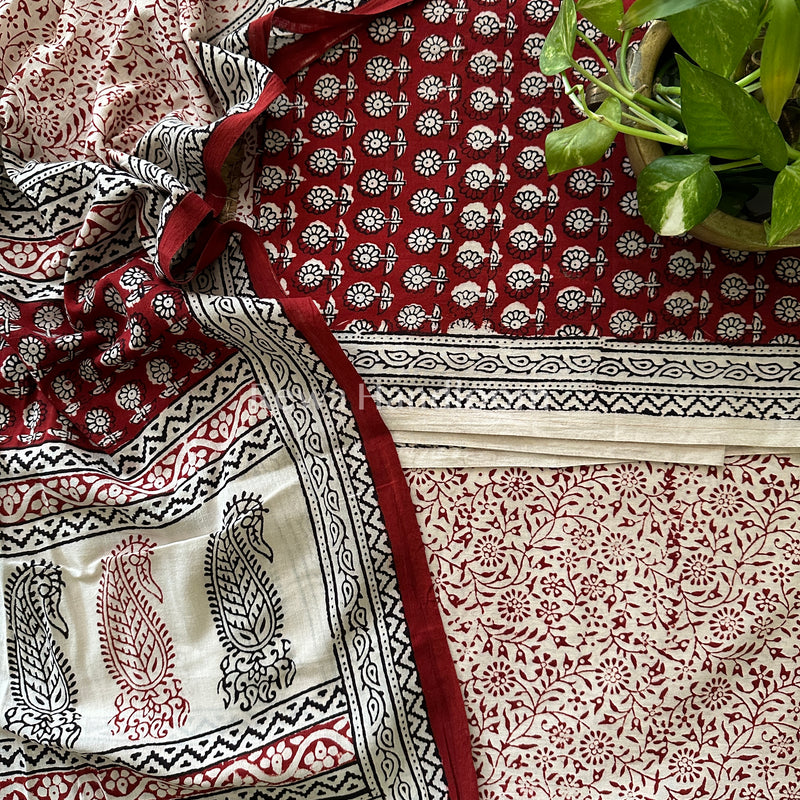  Bagh Print Cotton Suit