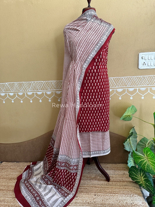 Bagh Print Cotton Suit