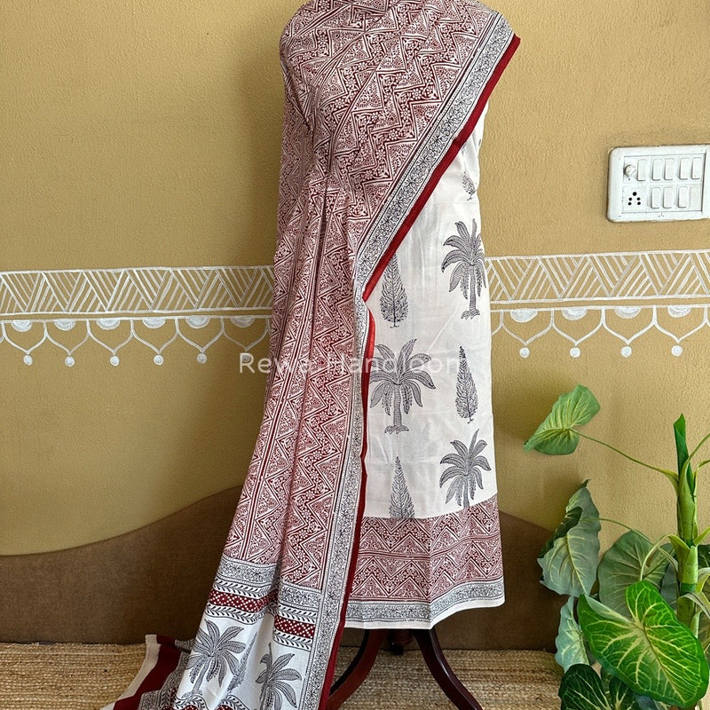Bagh Print Cotton Suit
