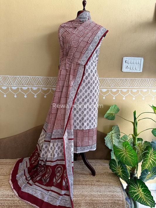 Bagh Print Cotton Suit