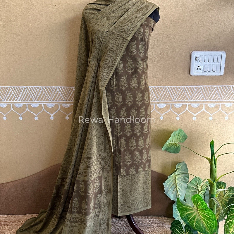 Bagh Print Cotton Suit