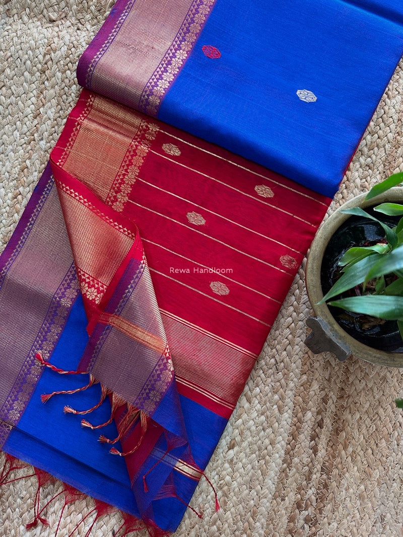 Maheshwari Flower Butti Saree