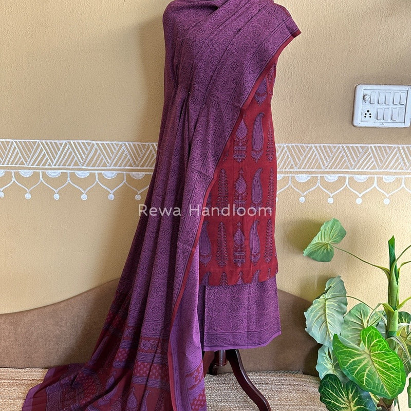 Bagh Print Cotton Suit