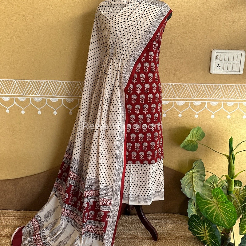 Bagh Print Cotton Suit