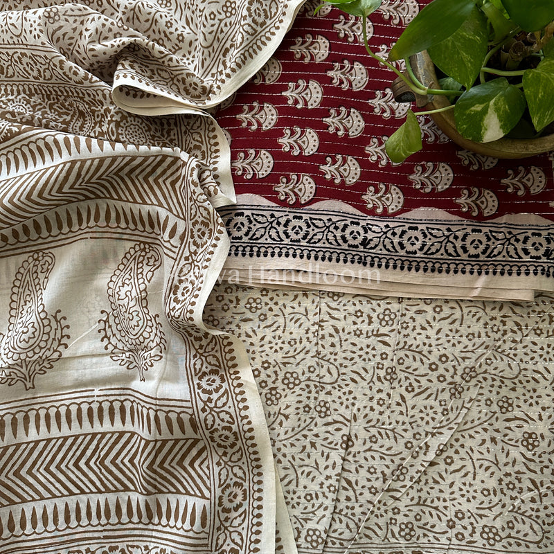 Bagh Print Cotton Suit
