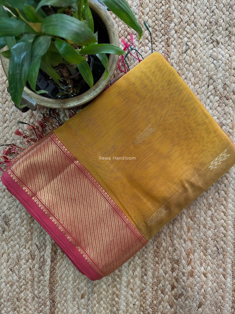Maheshwari Mustard Shaded Butti Saree SBBS012