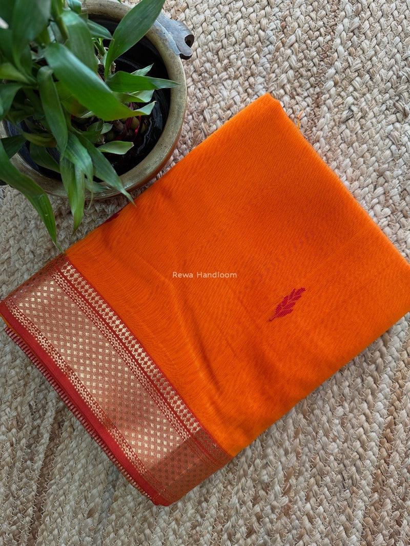 Maheshwari Orange Sheded Butti Saree SBBS014