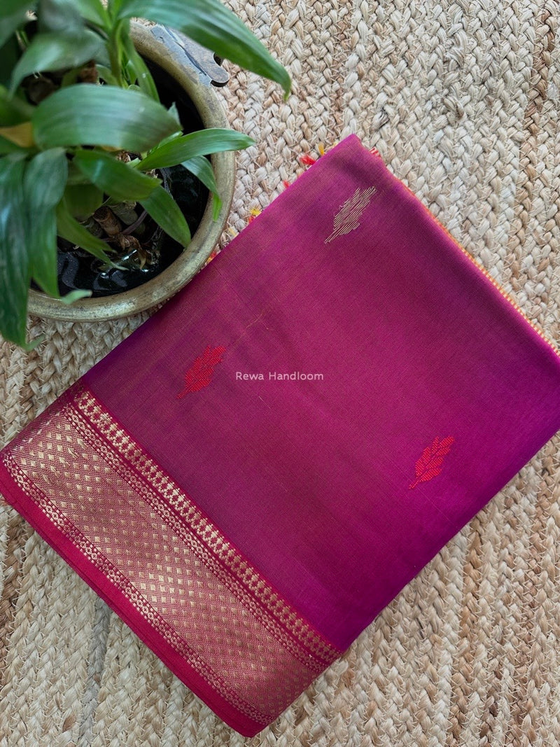 Maheshwari Magenta Sheded Butti Saree SBBS010